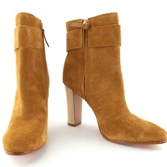 NWOT SCHUTZ NAMIL  Suede Ankle Boots Booti - Picture 1 of 4